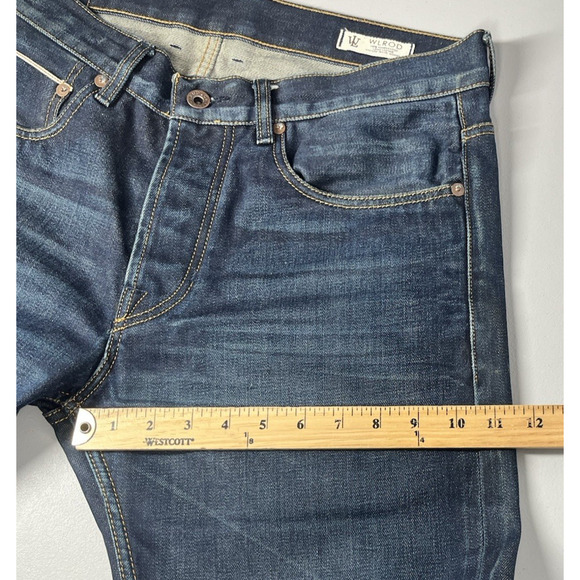 Selvedge Denim Jeans Mens 32X30* Handcrafted Button Fly Dark Wash Whiskered - Picture 13 of 16